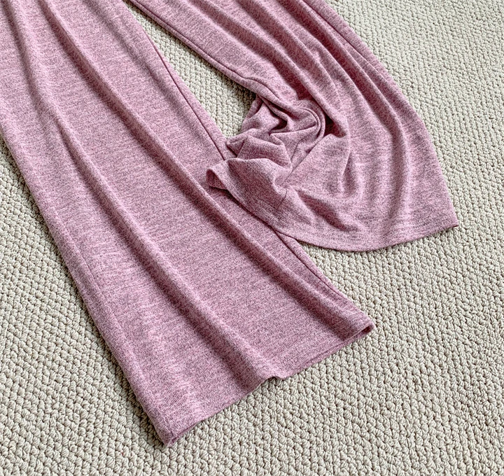 Slimming Wide-leg Long Pants, Spring Casual Thin Knitted Pant For Summer