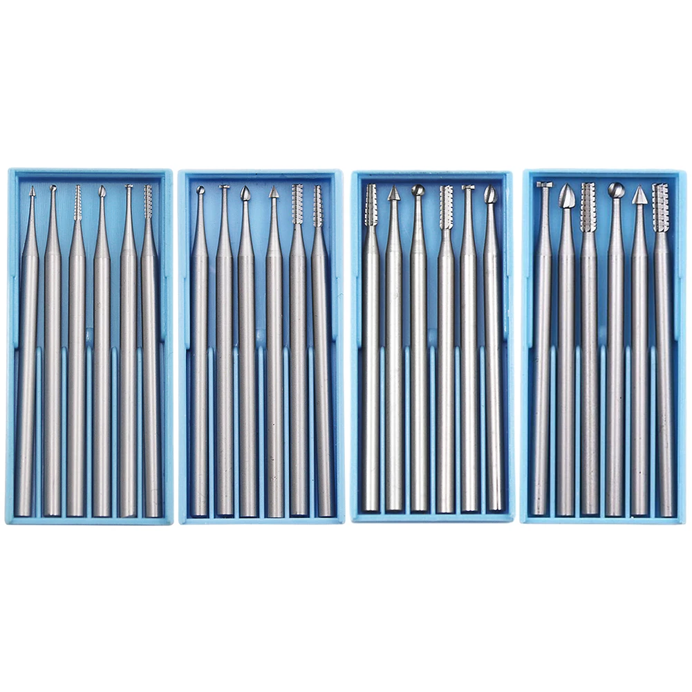 Brocas de microtallado resistentes al desgaste, 1,0mm/1,4mm/1,8mm/2,3mm, diámetro de mango de 2,35mm, acero de tungsteno plateado para bricolaje