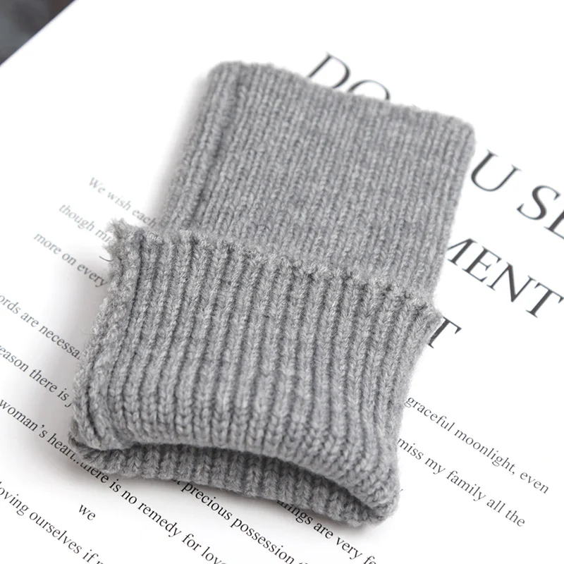 1 paar korte warme gebreide polsbeschermingshandschoenen Vingerloze handschoenen Zacht Warm Elastisch Geschikt voor winterwarm artefact