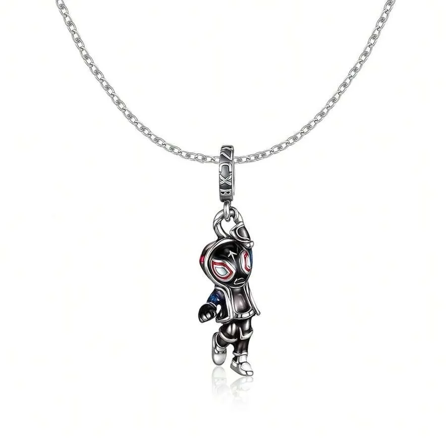 

Necklace For Women And Men, Skin-Friendly Jewelry With Gift Box, Adjustable Spider Pendant Chain, Superhero Sym.Bols, Ideal For