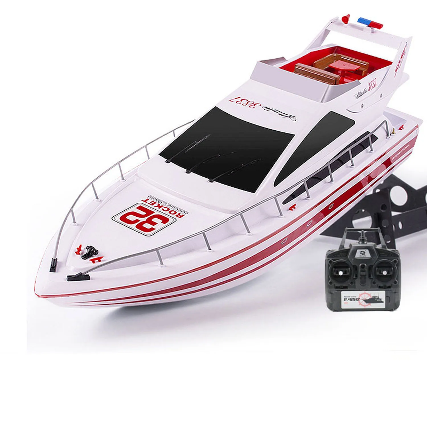 2.4G Heng Long RC Racing Speed Boat High-Speed Ship Wireless Control Luksusowy model jachtu Servo Motor Zabawka Prezent dla chłopców TH23786