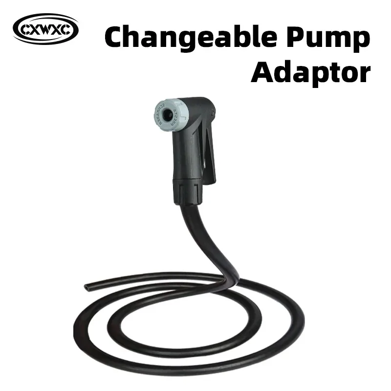 CXWXC Presta Schrader Pump Valve Changeable Adapter Bicycle Air Inflator Nozzle with Hose Road Bike Floor Pump Smart Head Valve