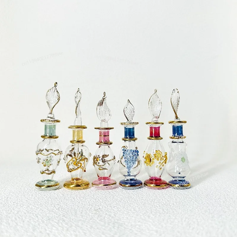 Egyptian Specialty Souvenir, Handmade Flavor Bottle, Diffuser, Glass Bottle Decorated with 5cm Perfume Bottle