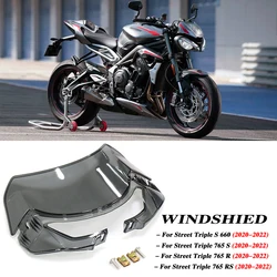 Clear / Smoke / Black New Motorcycle S 660 765 S RS 765 R Windshield Fits For Street Triple S660 765RS 765R 765S 2020 2021 2022