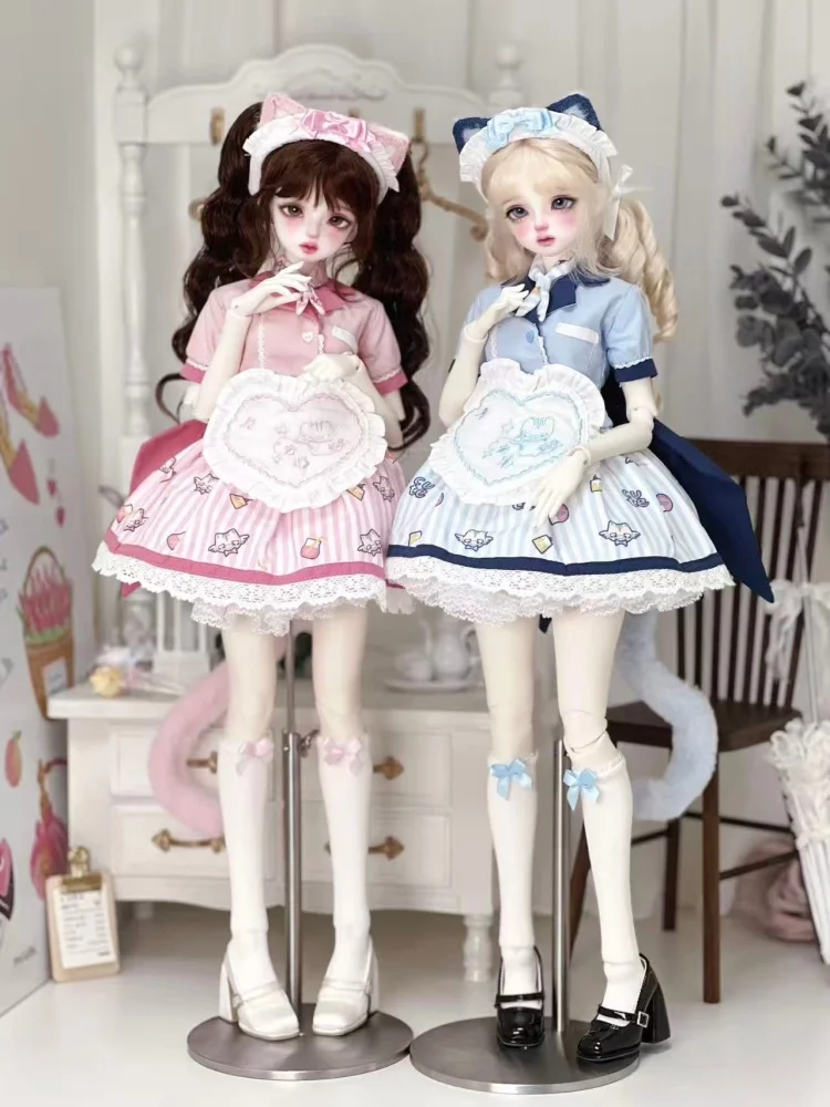 BJD Puppe Kleidung Für 1/4 Puppe 1/6 Süße Rot Blau Rock Set Azon Puppe Dress Up Geschenk Diy Kleidung (Nur Kleidung Keine Puppe)