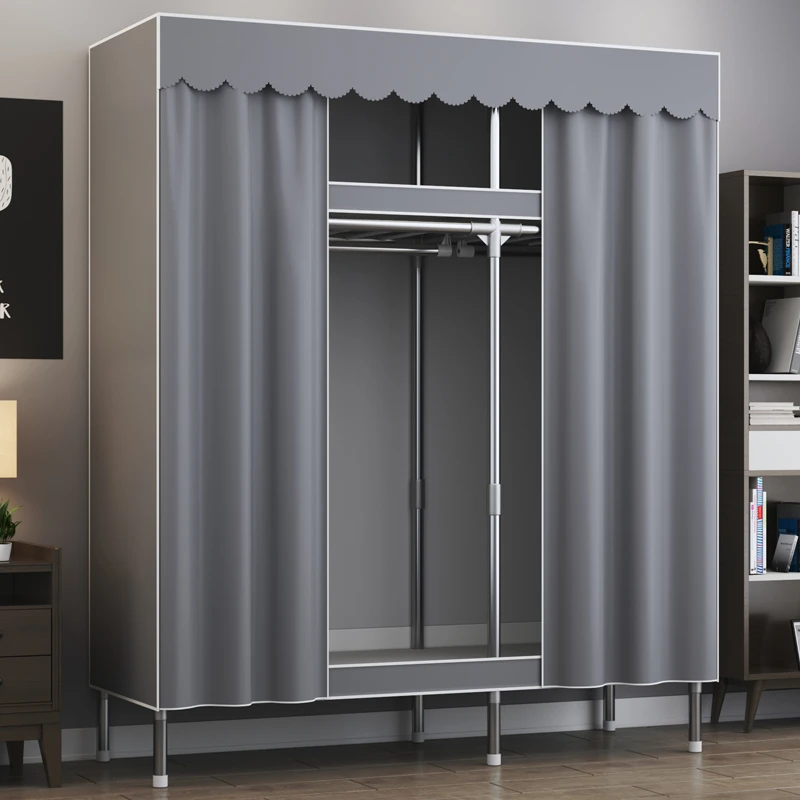 Wardrobe, household bedroom, cloth wardrobe, all steel frame structure, thickened, durable, easy to disassemble and assemble