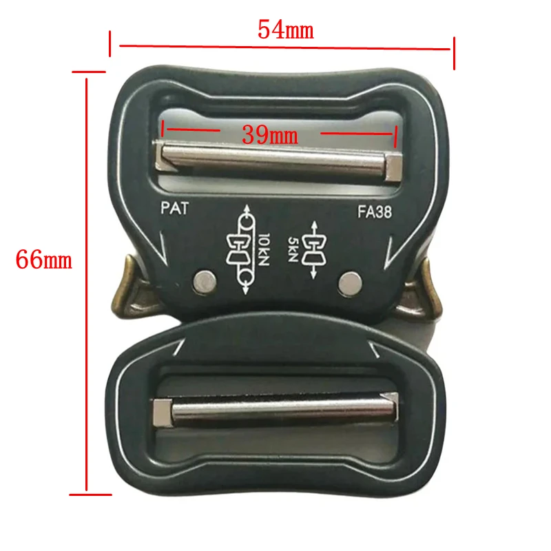 1-1/2 Zoll (38mm) Schnellverschluss Taktische Gürtelschnalle, Doppelt Verstellbar, Ohne Nähen, für Herren Einsatzgürtel, Gürtelschnallen-Zubehör