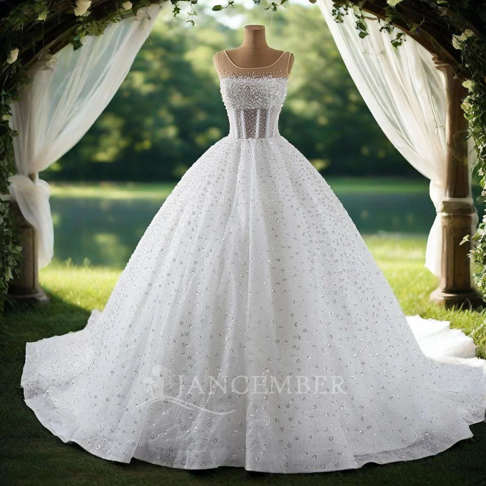 

Vestido de novia princesa femenina 2025 vestido de baile de novia vestido de novia sin mangas chaleco de atadura personalizado