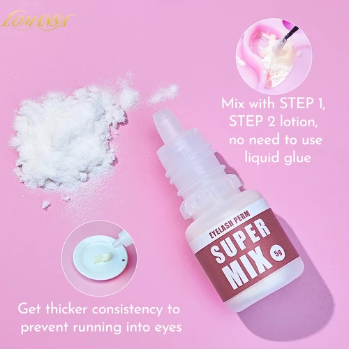 Imagen 2 del producto Lomansa 5g Super Mix solución permanente de pestañas agente de mezcla queratina cirugía rizadora de pestañas mezcla herramienta de maquillaje para mejorar la viscosidad