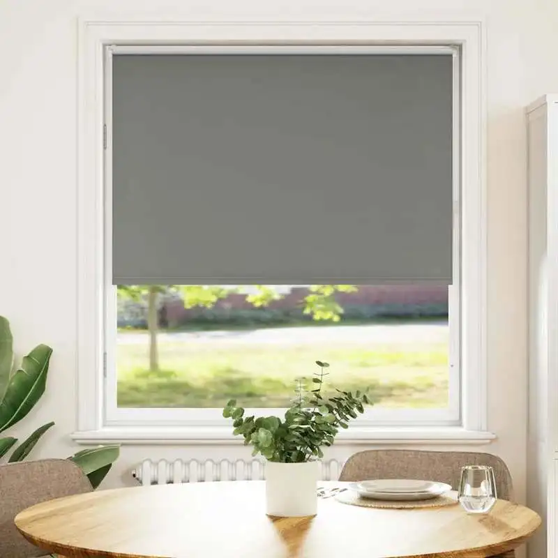 Store enrouleur Dilbust gris 115x130cm largeur tissu 110,7cm polyester