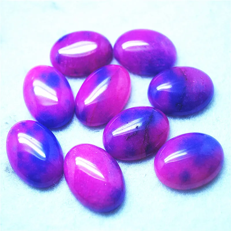 10PCS 18X25MM New Jade Stone Cabochons Oval Shape DIY Jewelry Accessories Top Selling New Beads Cabs Hot Selling