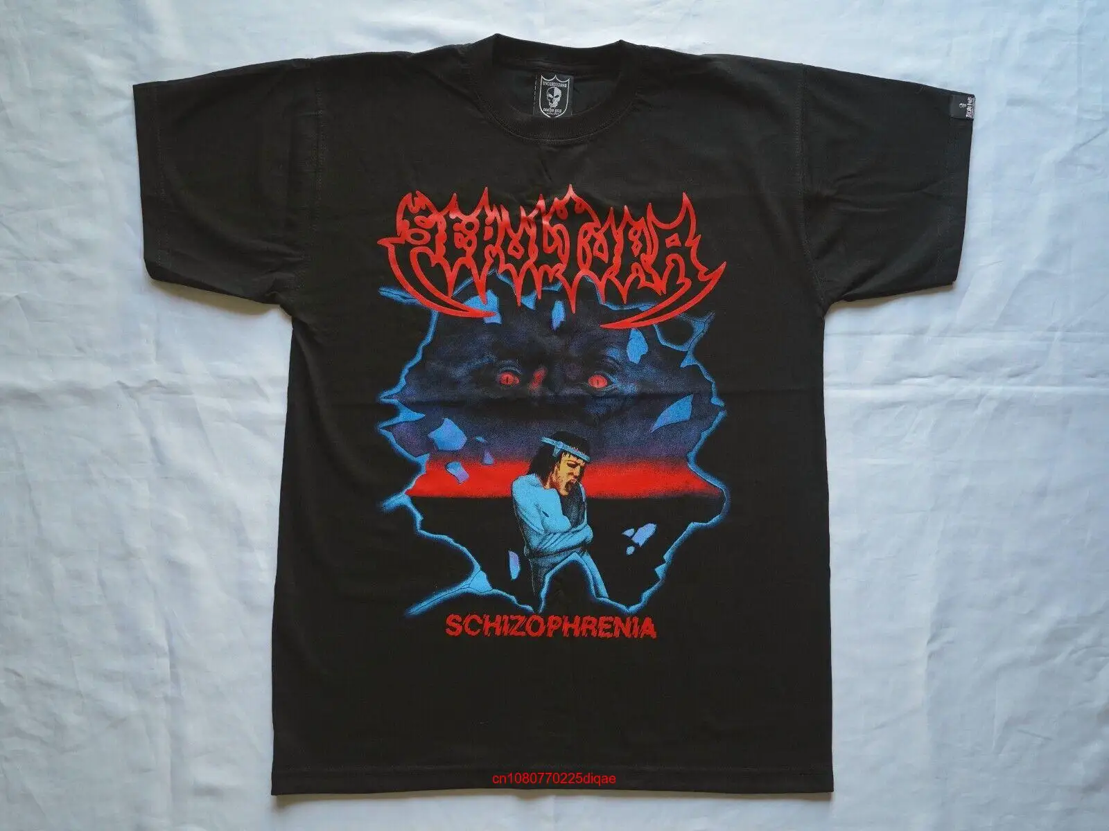 SEPULTURA Schizophrenia t shirt L brazilian Thrash metal Cavalera Sarcofago long or short sleeves