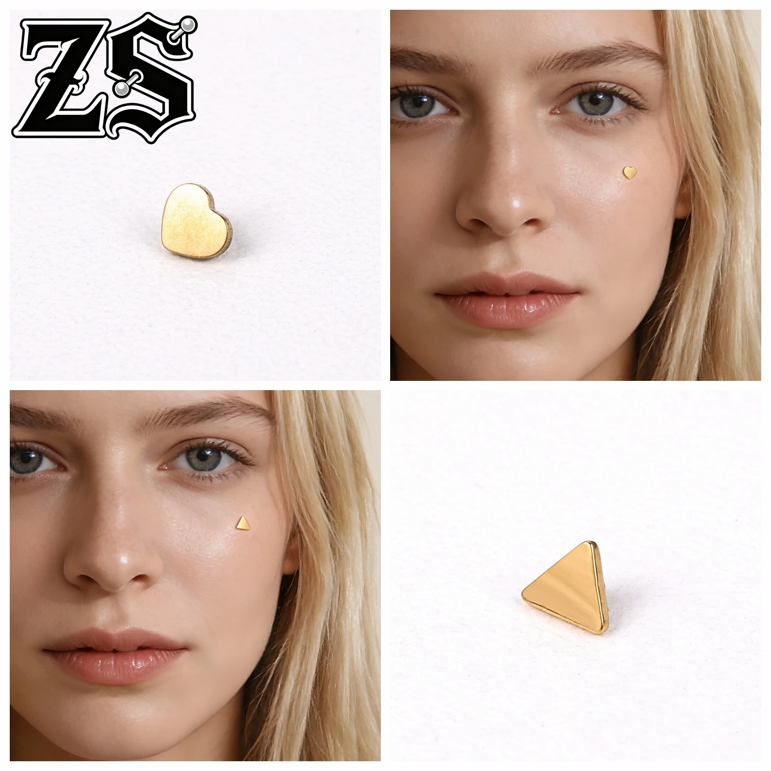 Titanium Dermal Anchor Tops, Zircon Micro Piercing