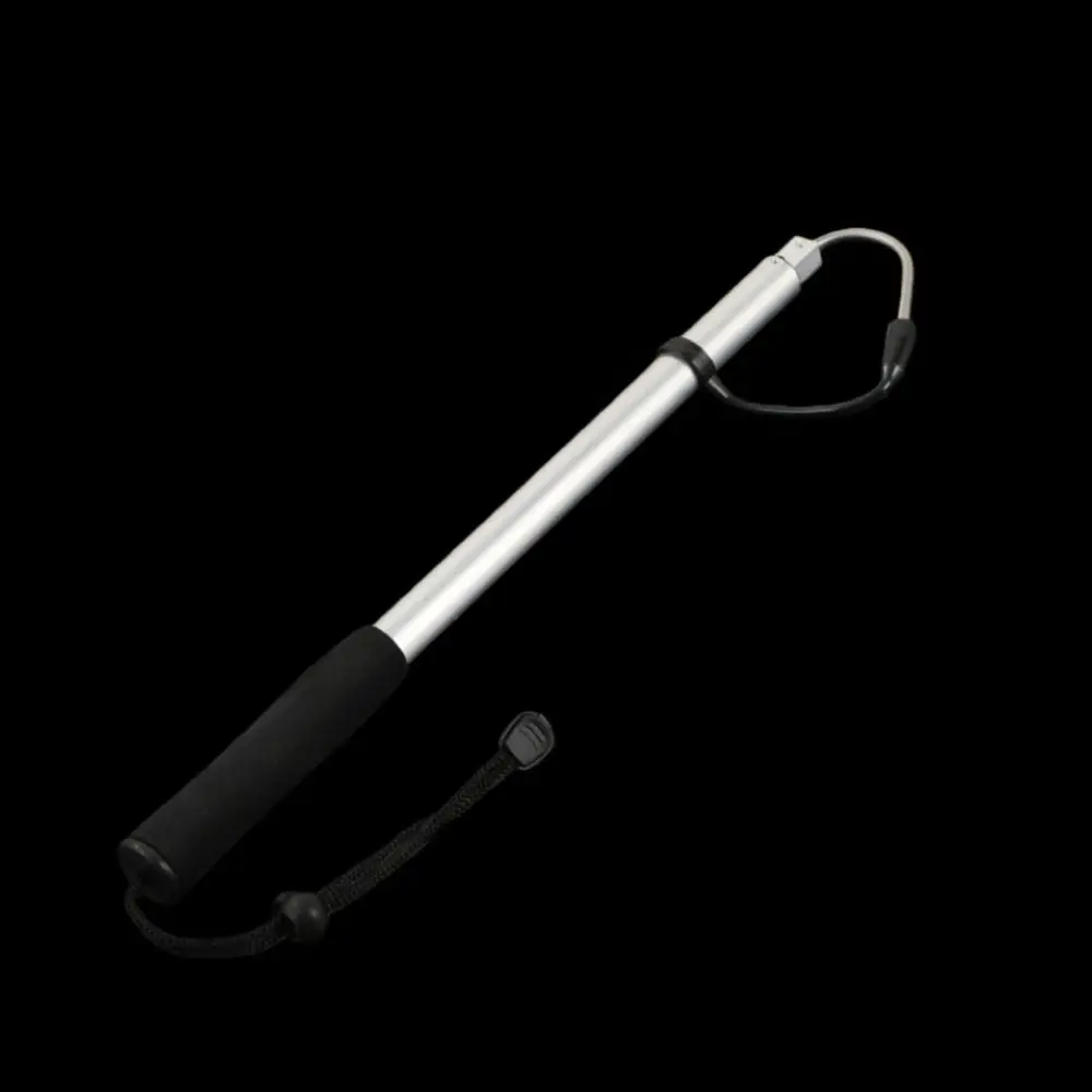 Aluminum Alloy Pole Telescopic Fishing Gaff Stainless Steel Hook Soft EVA Handle Fish Grippers Rubber Handle Red Blue Color