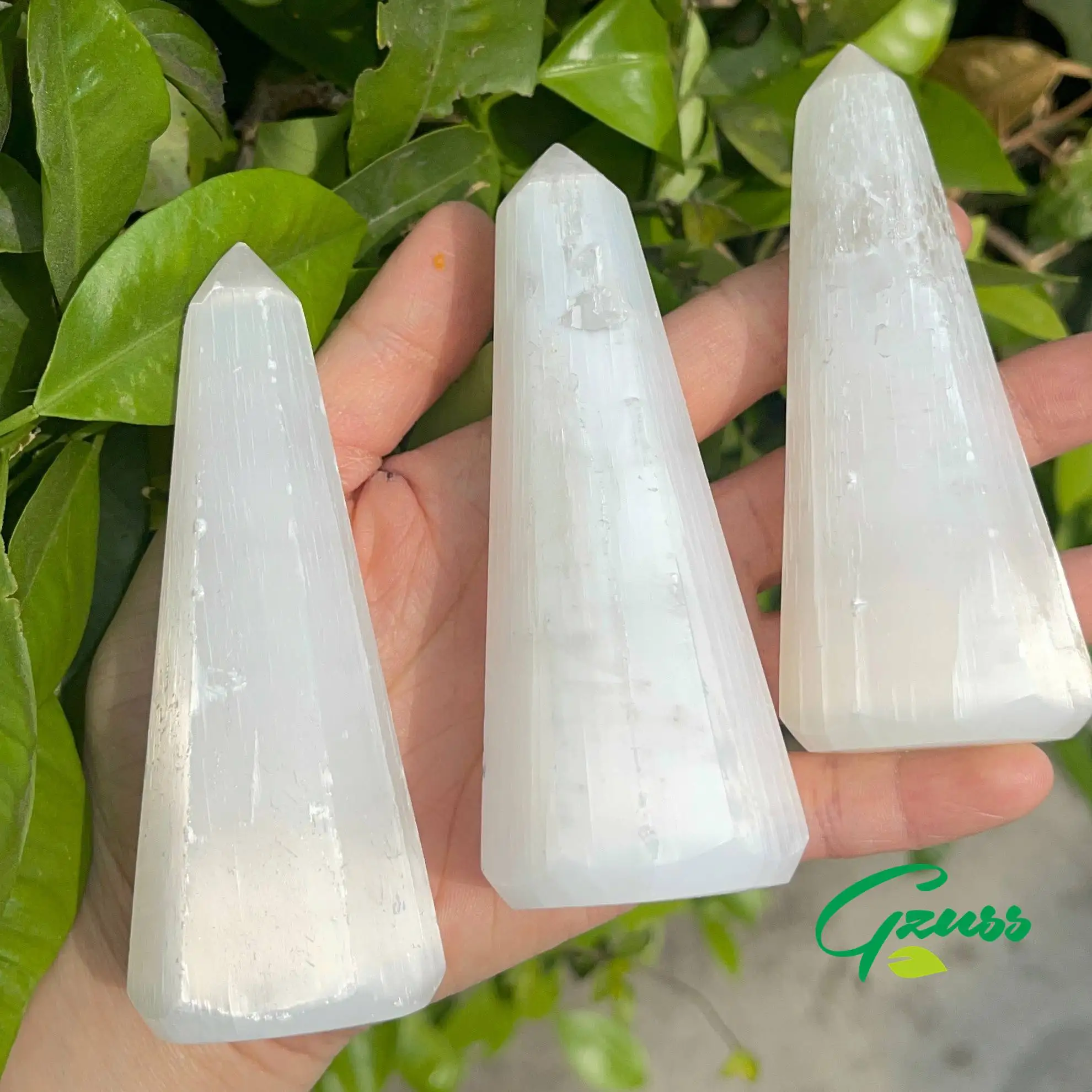 

8cm Selenite Tower Satin Spar Selenite Tower Selenite Crystal Flashy Selenite Satin-spar Crystal Charging Crystal Charging Tower