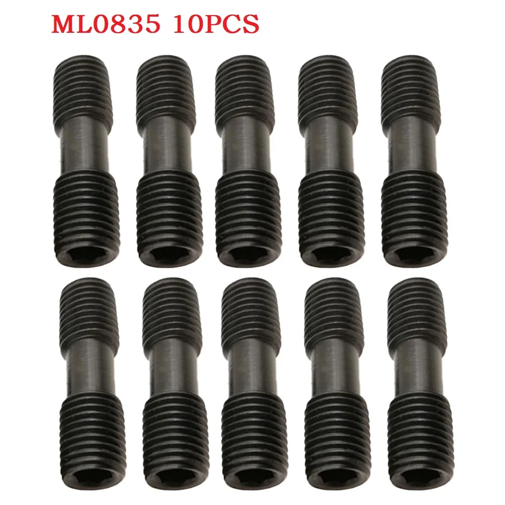 

10pcs Clamp Screw Accessories Spare Parts Black CNC Lathe Tool Double Head For Turning Tool Holder Hex Socket ML0520