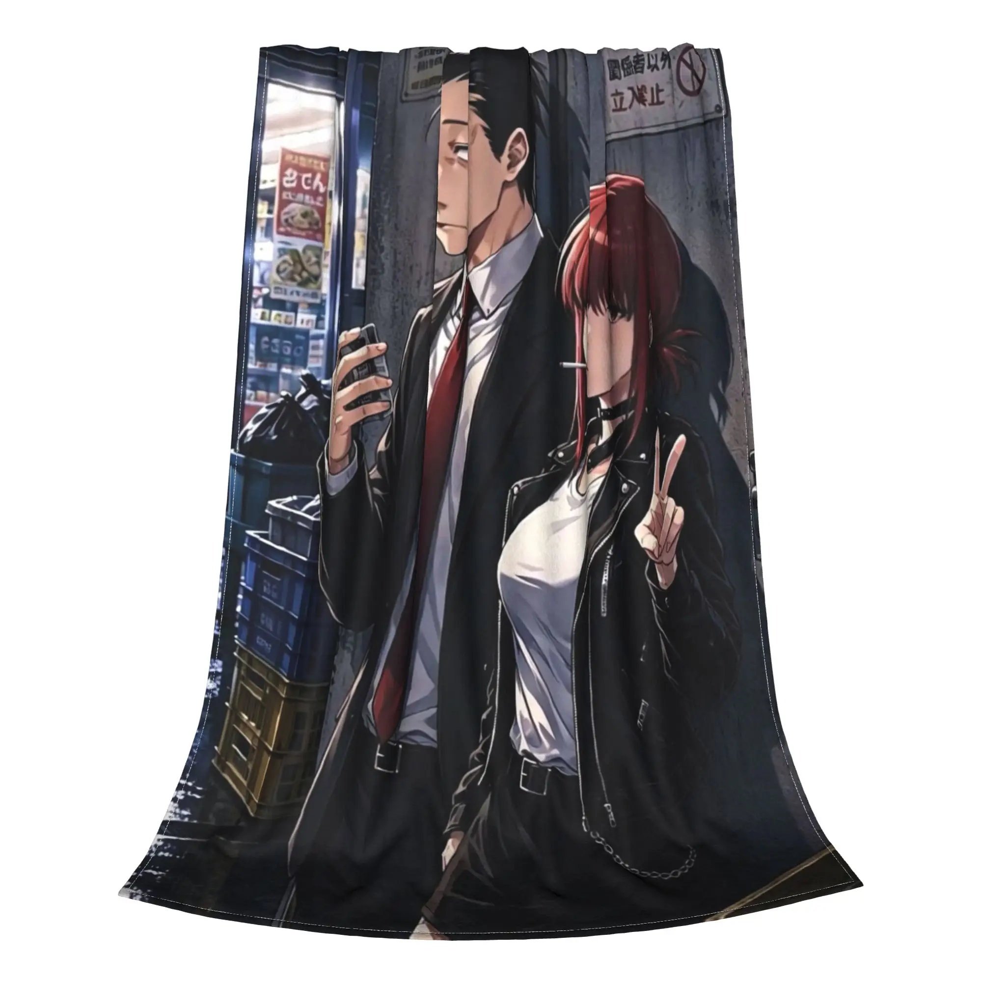 Smoking Behind the Supermarket with You Blanket Spring Autumn Breathable Thin Throw Blankets For home  Plush Thin Quilt