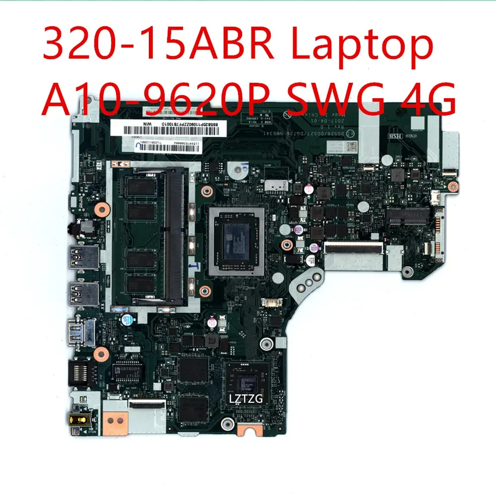 Motherboard For Lenovo ideapad 320-15ABR Laptop Mainboard CPU A10-9620P Radeon 530 4G 5B20P11090