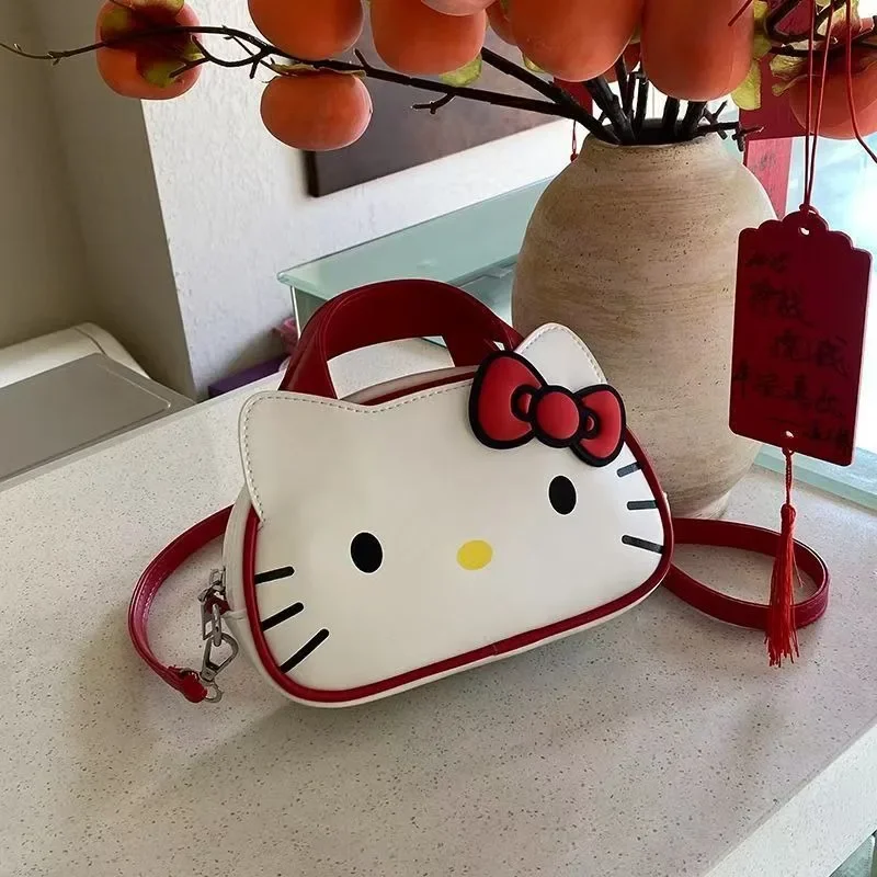 Dolce Hello Kitty Kawaii Anime Sanrio Ins Borsa portaoggetti Borsa a tracolla per pendolarismo simpatico cartone animato femminile Regali adorabili per ragazze