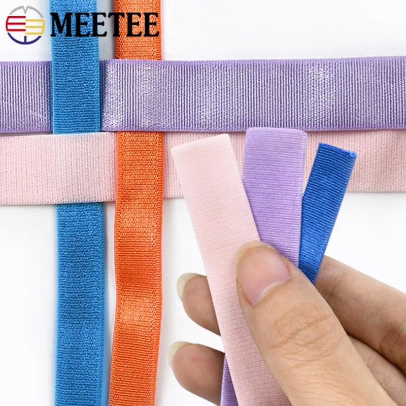 5/10M Elasticity Belt Bias for Underwear Bra Strap 6/8/10/15mm Polyester Elastic Band Sewing Rubber Bands Stitching Supplies view 3