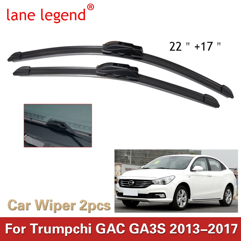 

Car Wiper Blades For Trumpchi GAC GA3/GA3S 2013-2017 Car Accessories Front Rear Windscreen Wiper Blade Brushes Cutter Auto Goods