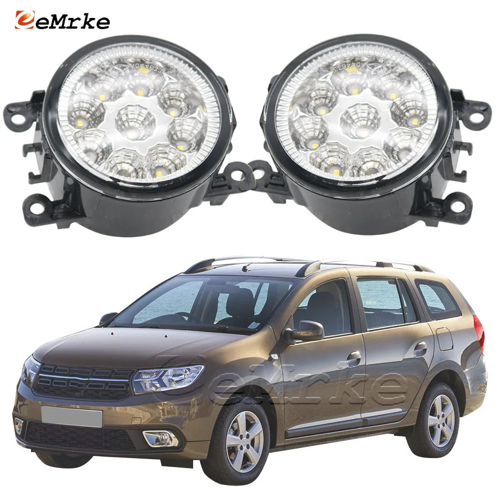 Led Car Fog Lights Assembly Head Lamp for Dacia Logan 2 / Dacia Logan MCV Stepway 2013-2019 H11 12V DRL Daytime Running Lights