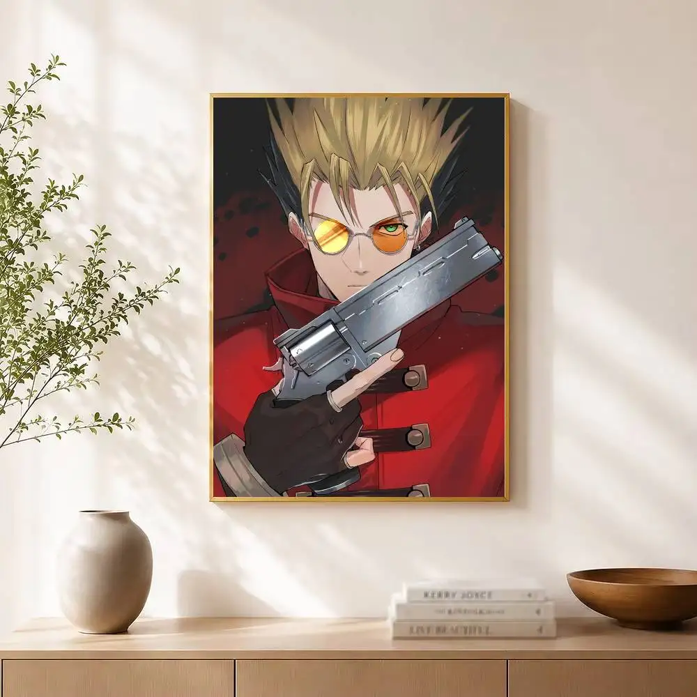 T-Trigun-N Vash the Stampede Poster High Quality Dorm Living Room Aesthetic Wall Decoration Painting Stickers Gift