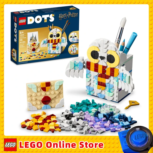 LEGO DOTS Hedwig Pencil Holder 41809 Harry Potter Owl Desk Accessories Pencil Pot and Noteholder Toy Crafts Set for Kids Gift
