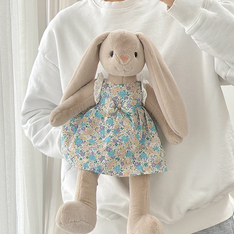 

45 см платье кролик плюшевая игрушка детский подарок на день рождения милые длинные уши кролик мягкие игрушки обнимашки подарки для девочек