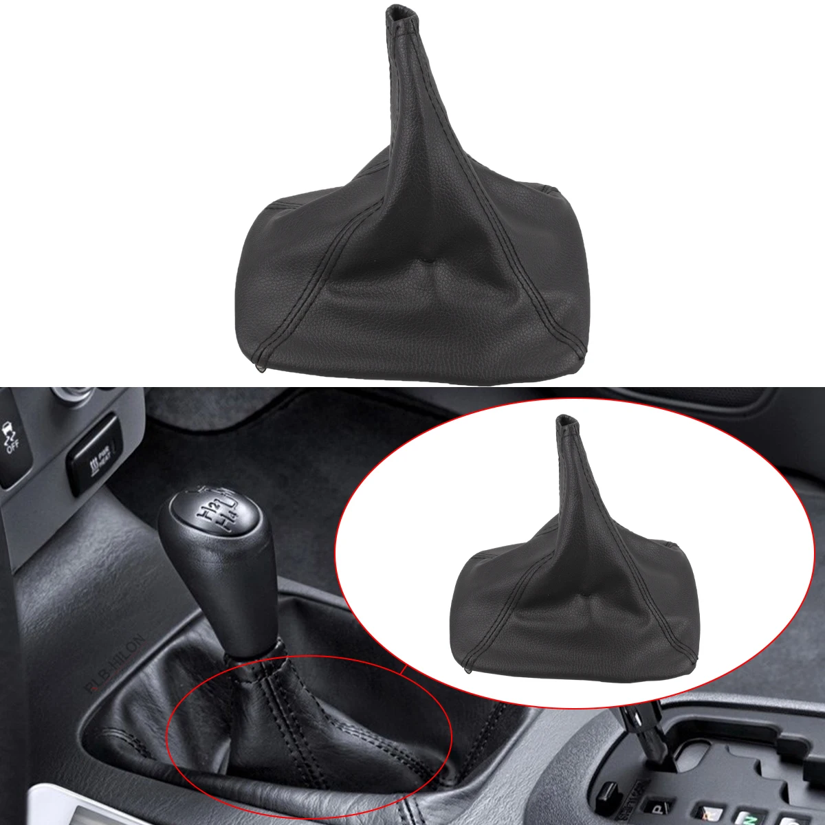 Funda para Palanca de Cambios de Coche, Cubre Palanca de Cambios para Toyota Hilux Vigo Fortuner 2005-2015