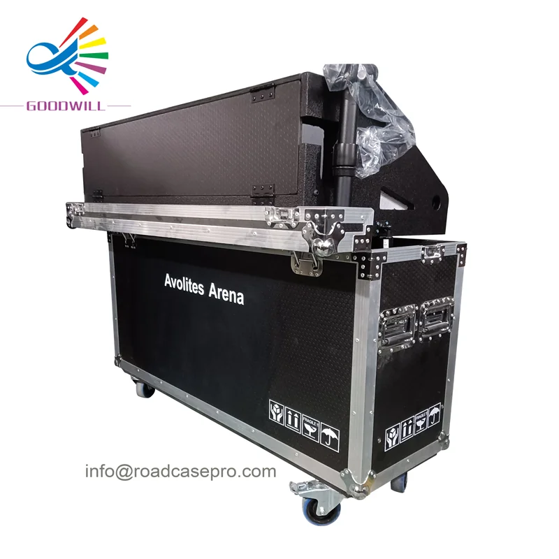 Professional Lighting Console Hydraulic Flight Case Flip Road Box Durable Protection Trunk for Stage Light Events Gear Pro