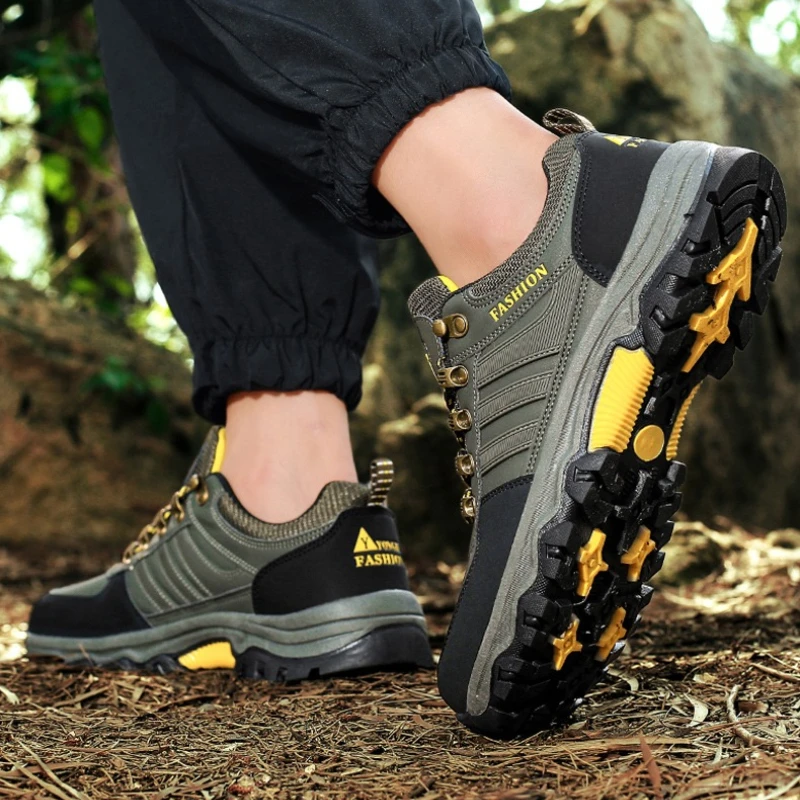 أحذية رياضية كبيرة الحجم ومنخفضة القمة للاستخدام الخارجي ونعل ناعم ومنخفضة من الأعلى بمقدمة مستديرة ورباط علوي عصري للمشي لمسافات طويلة في الهواء الطلق #6