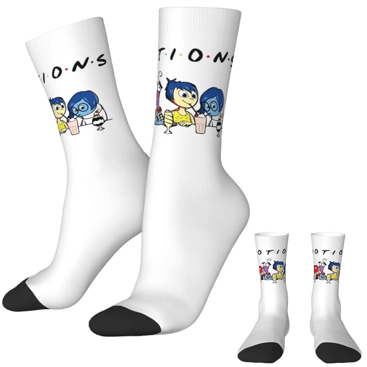 

Inside Out 2 Toony Stockings Men's Socks Medium Soft Kawaii Socks Winter Cycling Anti Skid Pattern Socks Gift Idea