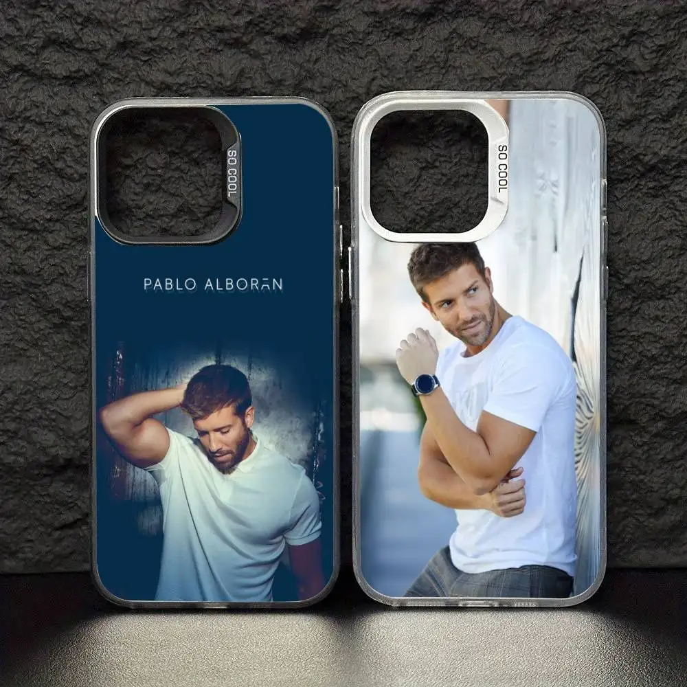 

Singer Pablo Alboran Phone Case For iPhone 17 16 15 14 13 12 11 Pro Max Plus Silver Matte Black Cover