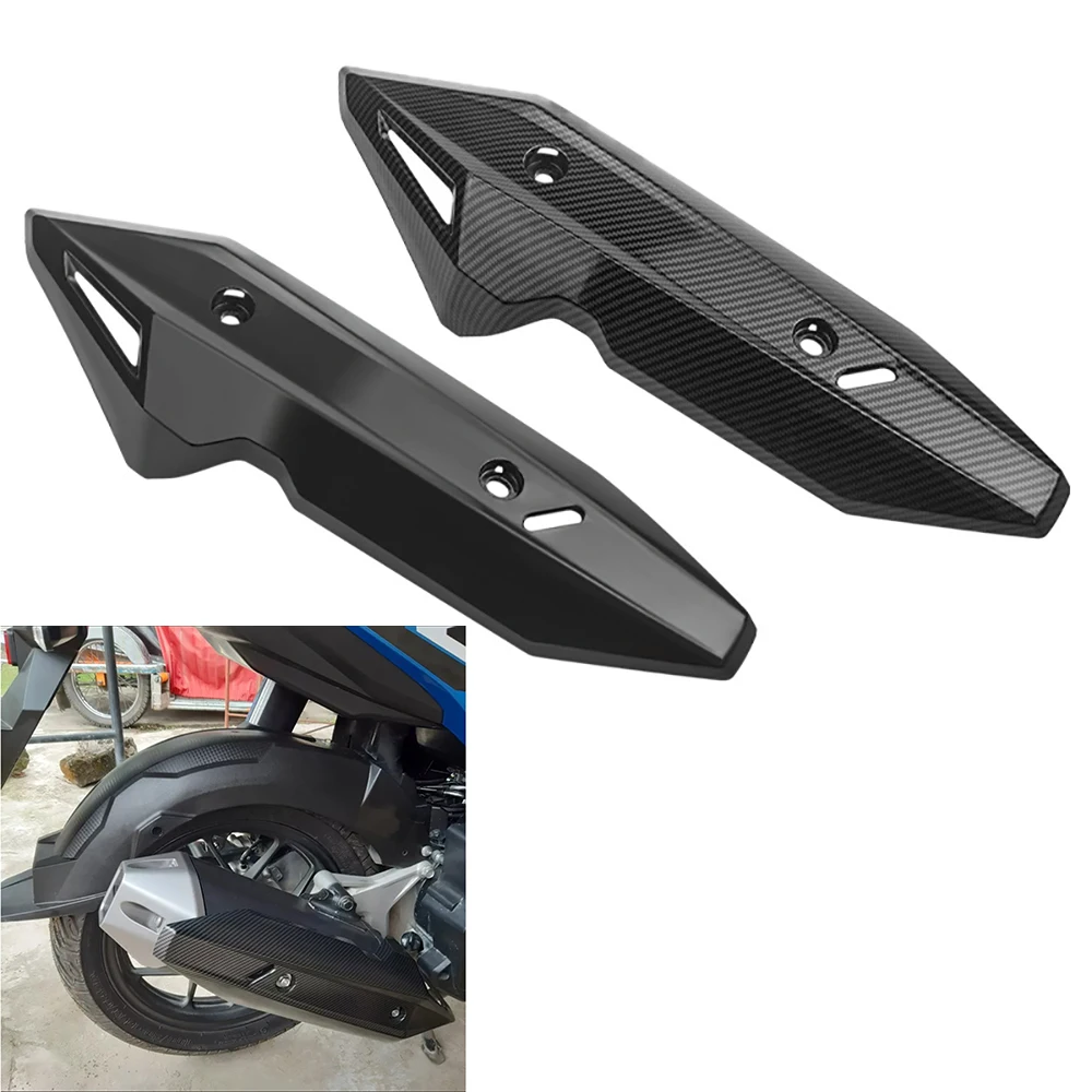 ABS Motorcycle Modified Exhaust Pipe Protection Cover Decorative Heat Shield Anti-Scalding Guard for Click125/150