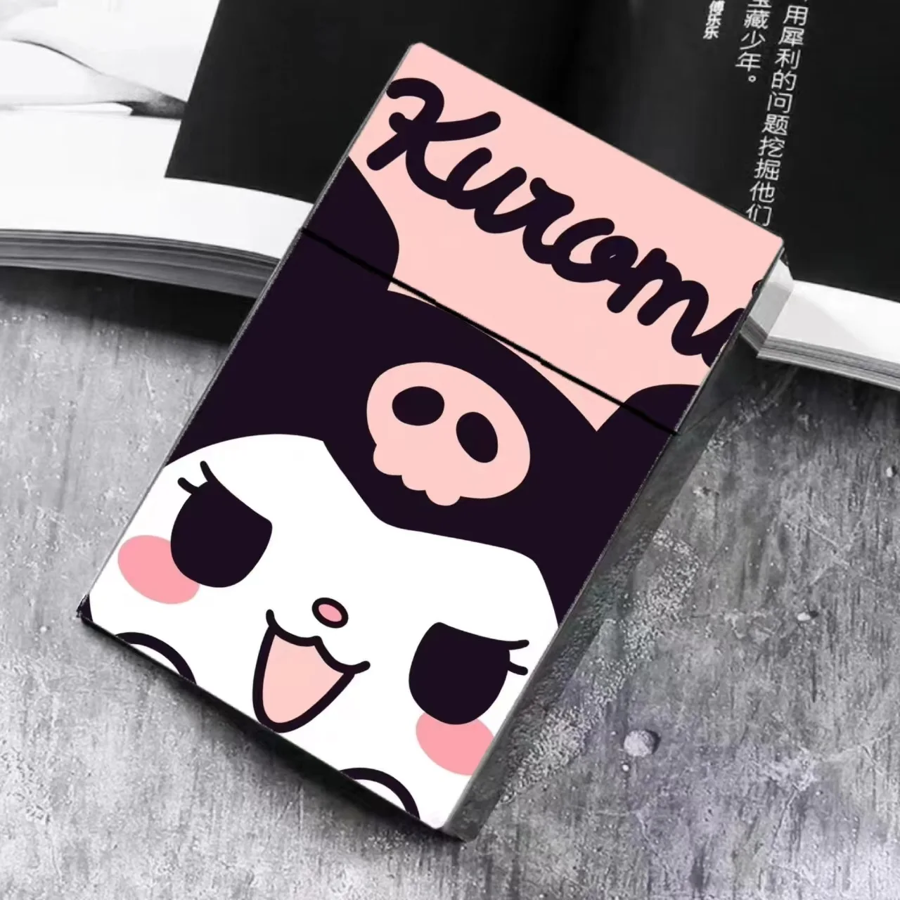 Kawaii Kuromi Sanrio Cigarette Case For 8mm Plastic Smoke Box 20Pcs Big Capacity Cute Cartoon Cigarete Box Festive Gifts