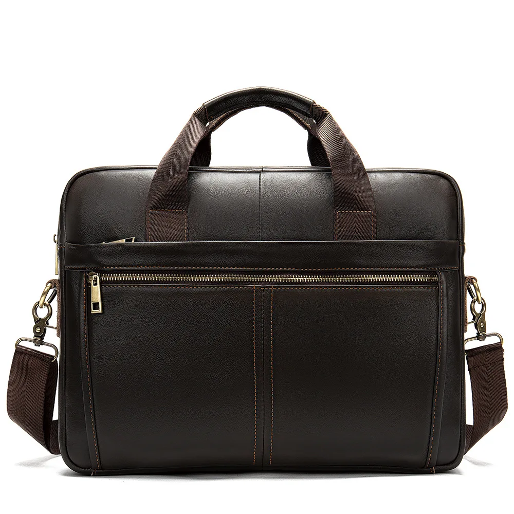 Valigetta da uomo Borsa da uomo Borsa per laptop in vera pelle 14 Valigette per computer Borse per documenti Borse a tracolla in pelle