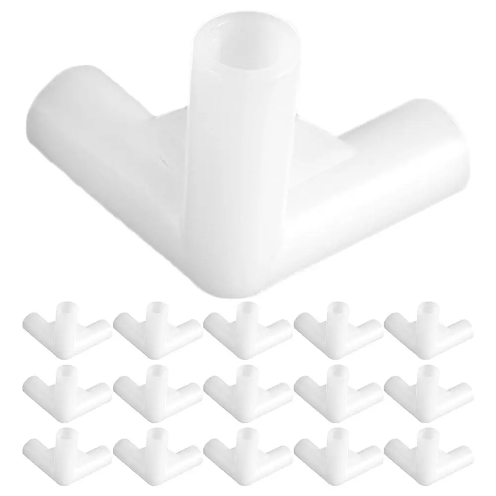 

30Pcs Tent Connectors Canopy Fittings Plastic Elbow Joint Portable Reusable for Awning Canopy Tent Greenhouse Frame Construction