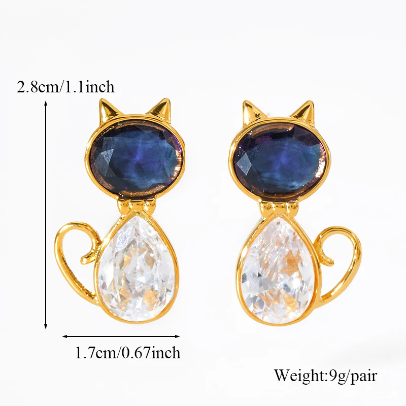 EILIECK Exquisite Schmetterlings-Ohrringe mit grünem Zirkonia, 18K vergoldeter Edelstahl, trendige Urlaubsaccessoires für Damen – Detail 13