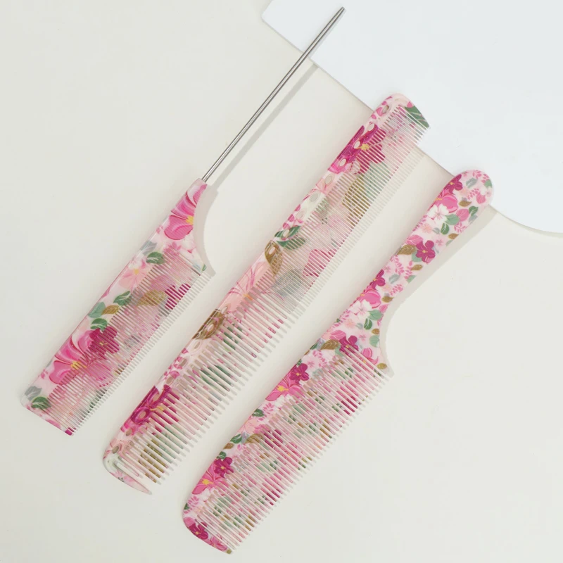 1Pc/3Pcs Hair Combs Set with Flower Pattern