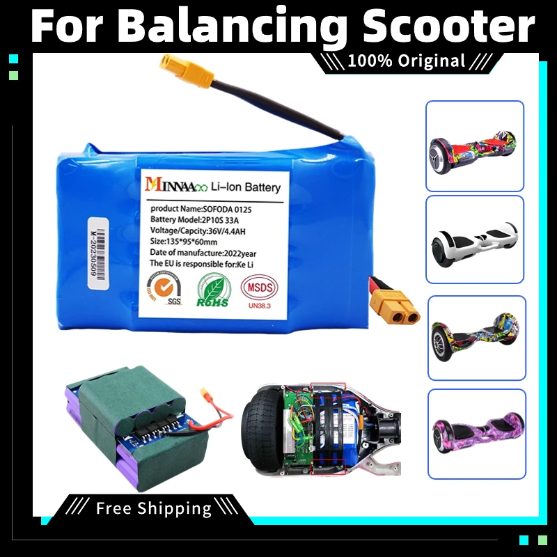 Imagem -06 - Li-ion Substituição da Bateria Elétrica Auto Balanceamento Scooter Hoverboard e Monociclo 36v 12ah Upgrade 2024