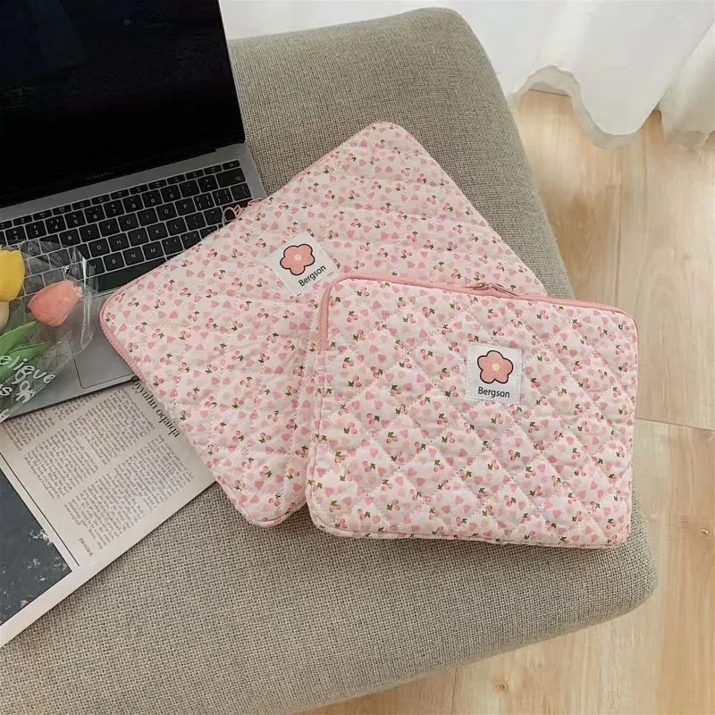 Flower Pattern Laptop Sleeve Liner Bag 11 13 14 15 Inch Cover for Macbook Ipad Pro 10.5 11 12.9 Air 1 2 3 4 Xiaomi Tablet Pouch