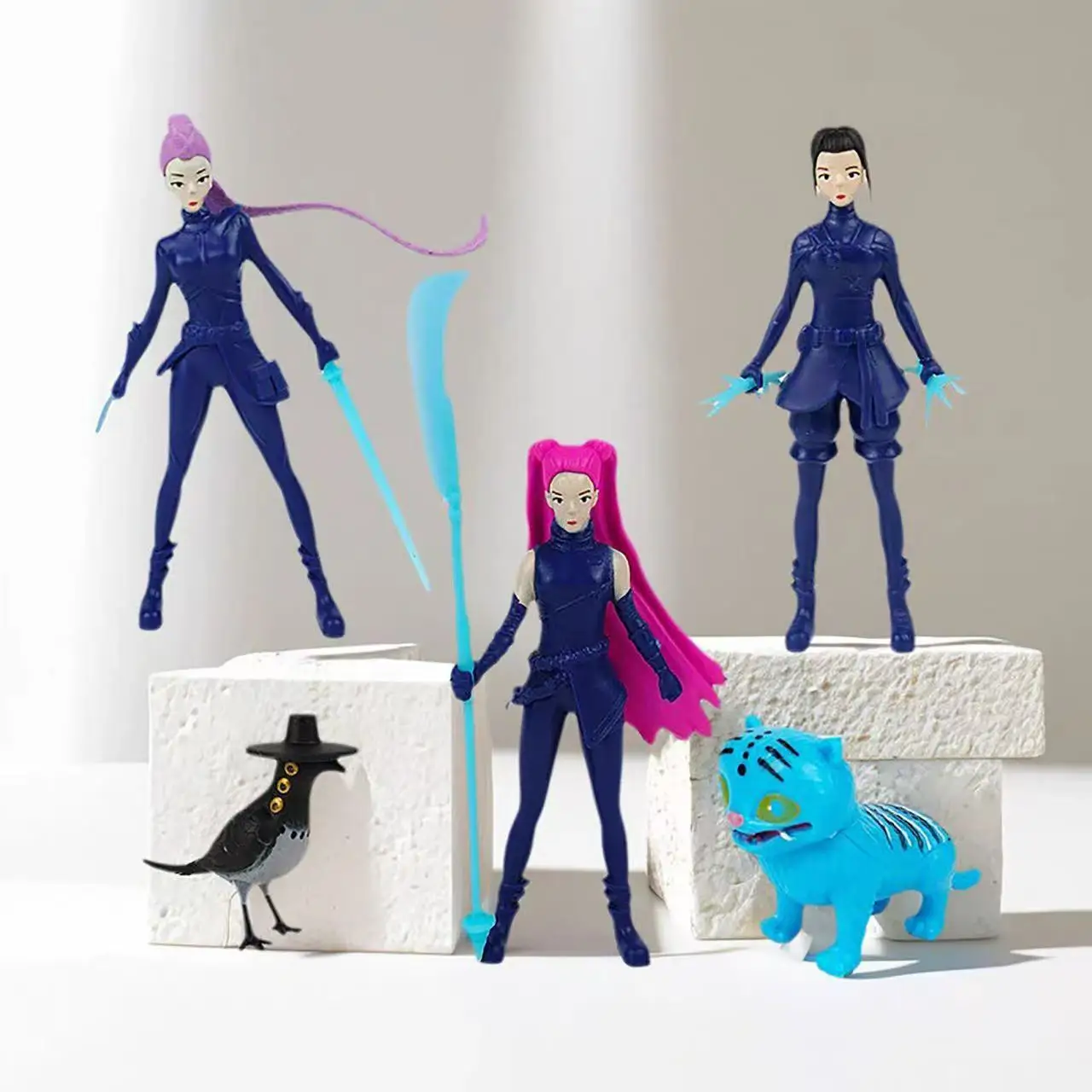 

5pcs/Set K-pop Demon Hunters Ornaments Figurines Cute Desktop New Style DLY Accessories Car Ornaments Gifts for Men and Women