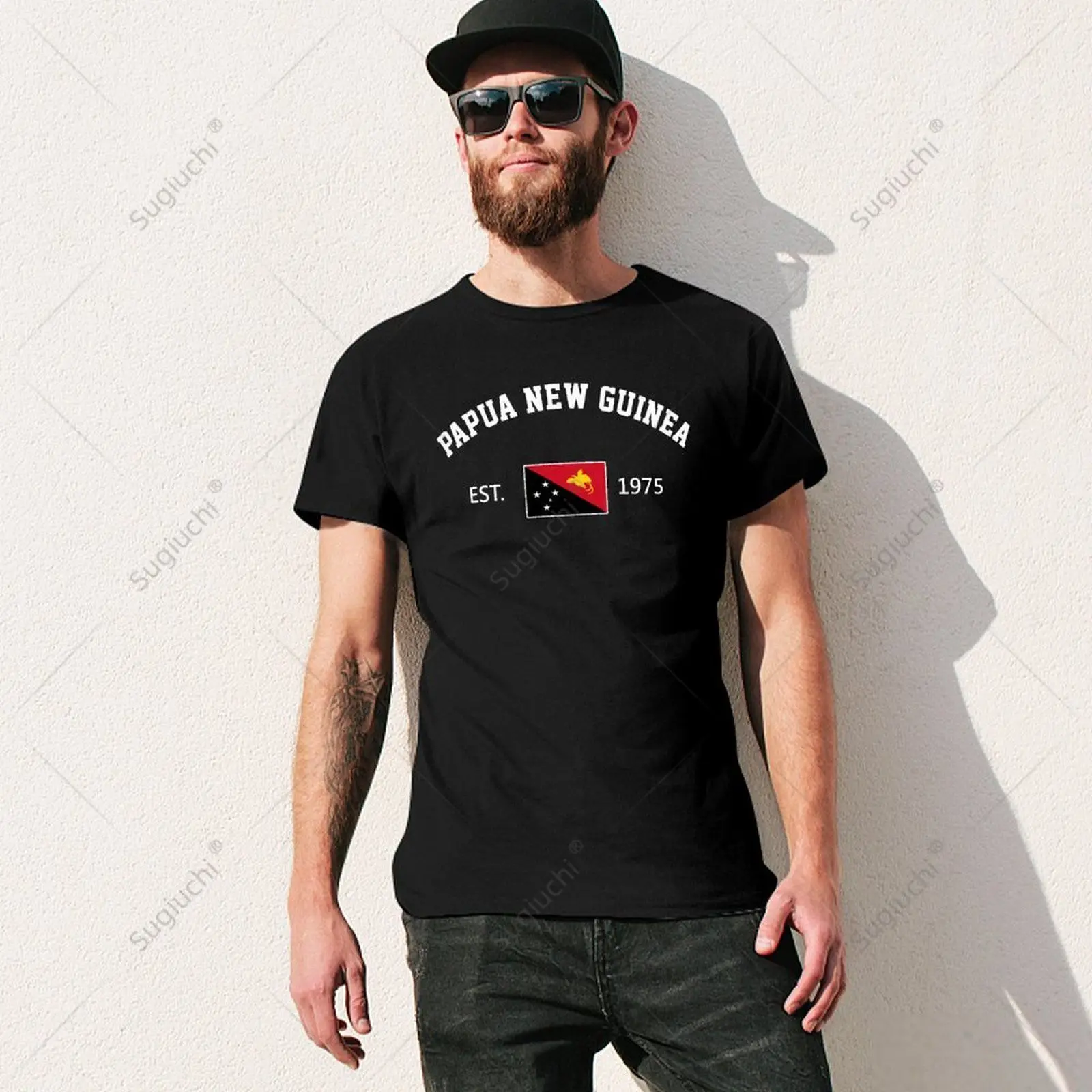 Unisex Men Papua New Guinea EST.1975 Independence Day Tshirt Tees T Shirts Women Boys 100% Cotton T-Shirt