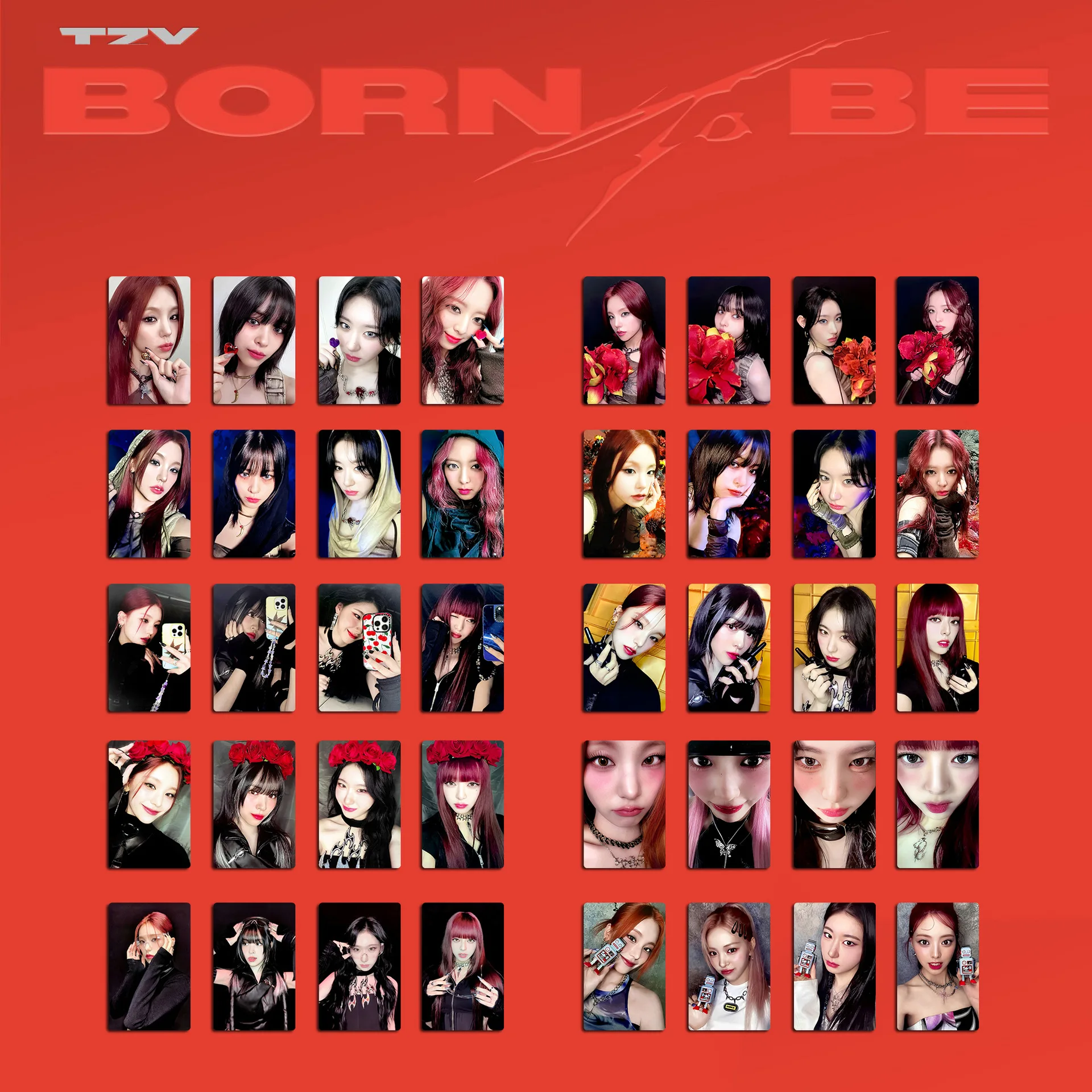 

KPOP ITZY 8th Mini Album "Born To Be" Photo Card CHAERYEONG RYUJIN YEJI Peripheral Fans Collection Commemorative LOMO Cards