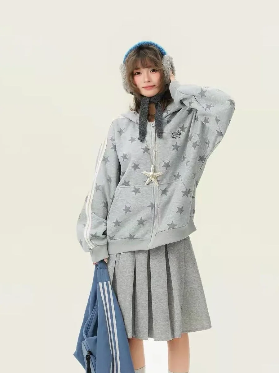 Women's Y2K Star Print Hoodie  - огляд і ціна Vintage Zip Hoodie