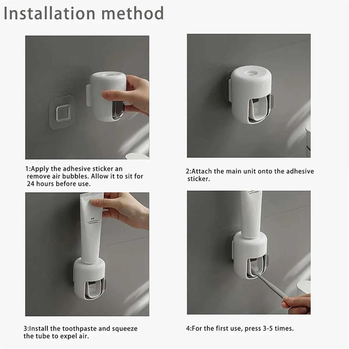 AA77 NEW Automatic Toothpaste Dispenser, Wall Mounted with Visualization of Toothpaste Rate