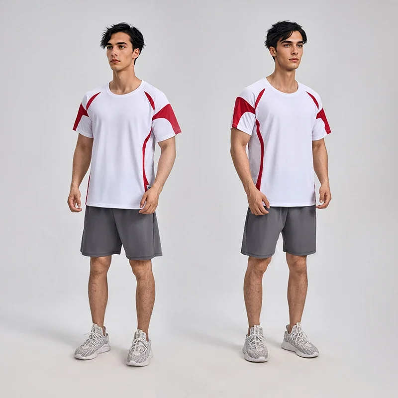 

Short-sleeved basketball shooting suit, men's basketball training suit, breathable mesh sports running T-shirt