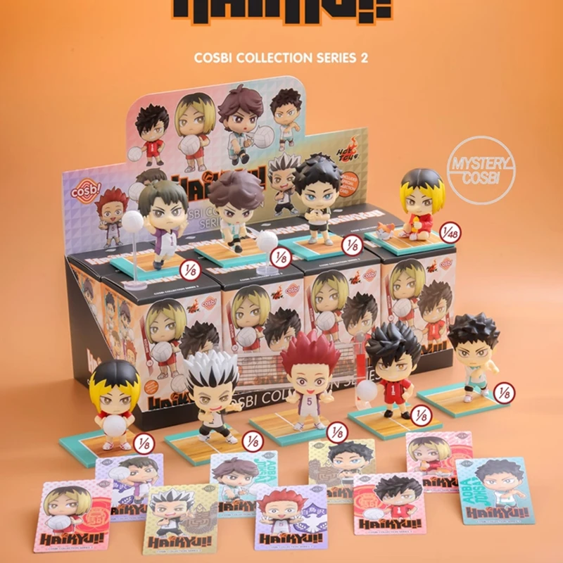 Original Hot Toys COSBI Haikyuu Mini-Figur Blind Box Band 2 Aoba Johsai Nekoma Shiratorizawa Fukurodani Team Desktop-Dekoration