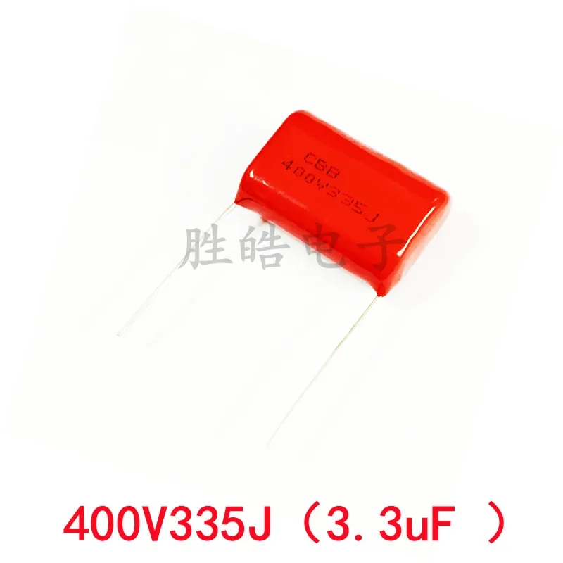 10piece 400V335J High Quality 5% 3.3uF Pitch 25mm 400V 335J 335 3300nf 335J400V CBB Polypropylene Film Capacitor Good quality